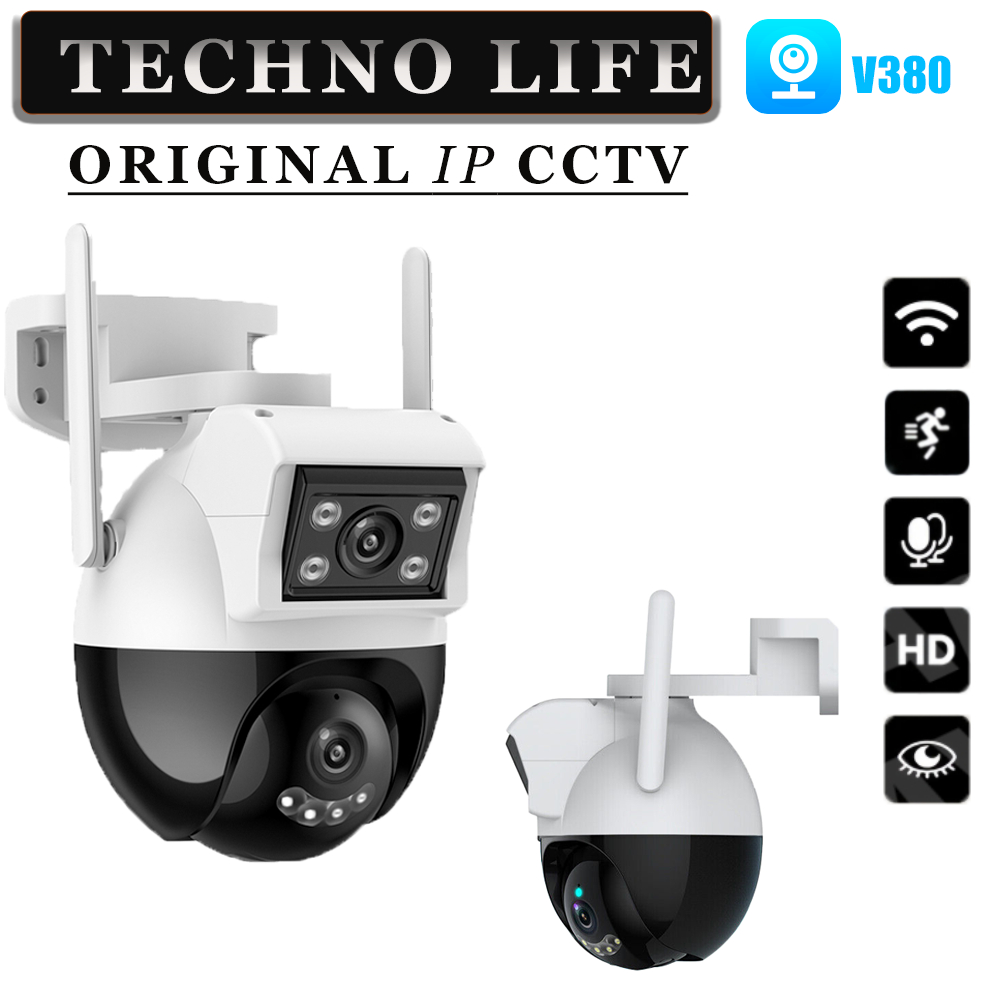 Jual Techno Life V380 Pro Kamera CCTV Outdoor Ip Camera C11 Dual Lens 6 ...