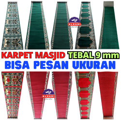 Alhadi Karpet Masjid MEDGRA SHABEL METERAN 100 x 105cm Tebal 9mm Sajadah Roll Mushola Custom Ukuran