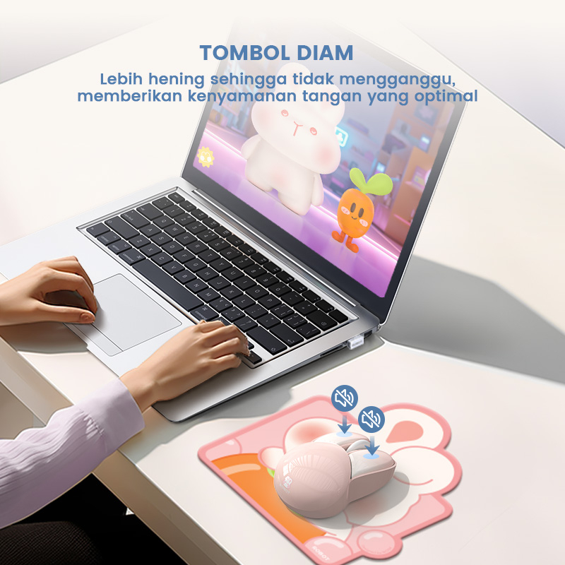 Jual Mouse Portable Robot M380 Wireless Bluetooth Silent Key Rabbit ...