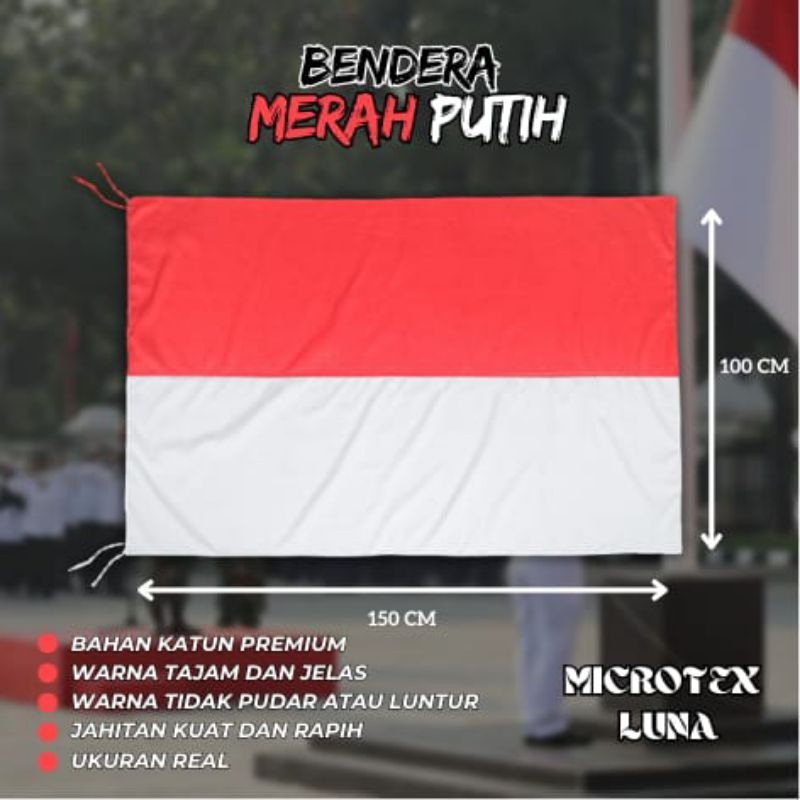 Jual Bendera Pusaka Merah Putih Katun Premium Terbaik 150 X 100 Shopee Indonesia