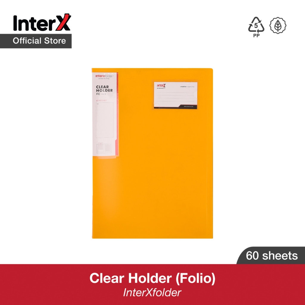 Jual InterX Folder Clear Holder 60 Lembar F4 - Map Display Album ...