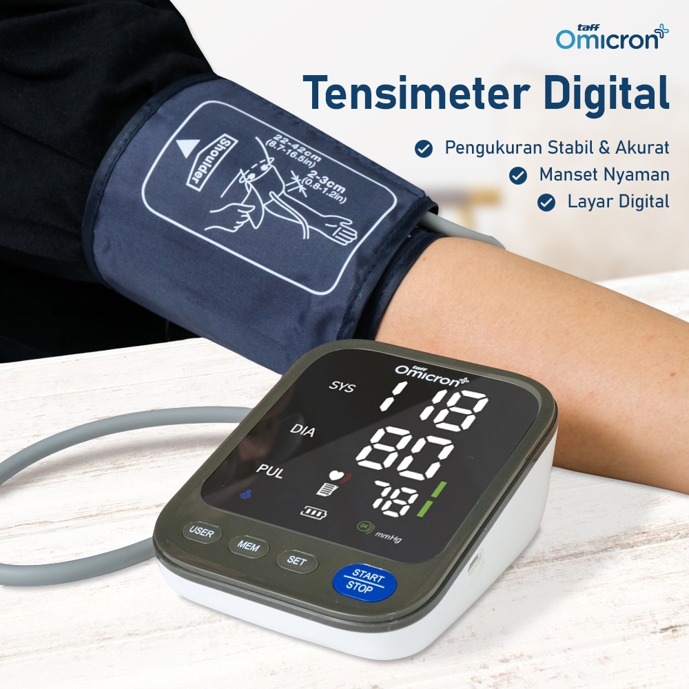 Jual TaffOmicron Tensimeter Digital Pengukur Tekanan Darah Akurasi ...