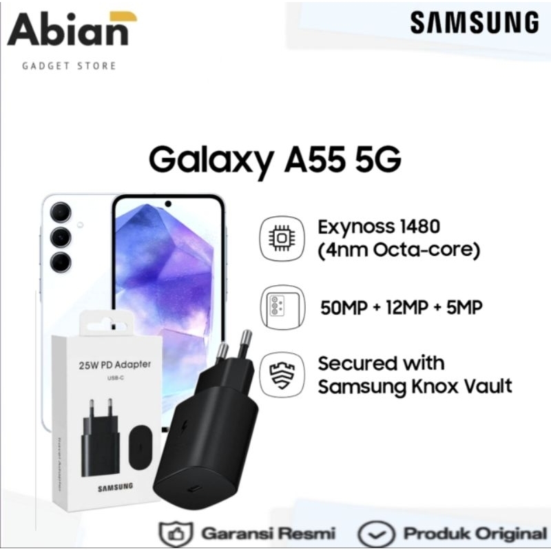 Jual SAMSUNG GALAXY A55 5G 8GB/256GB 12GB/256GB GARANSI RESMI