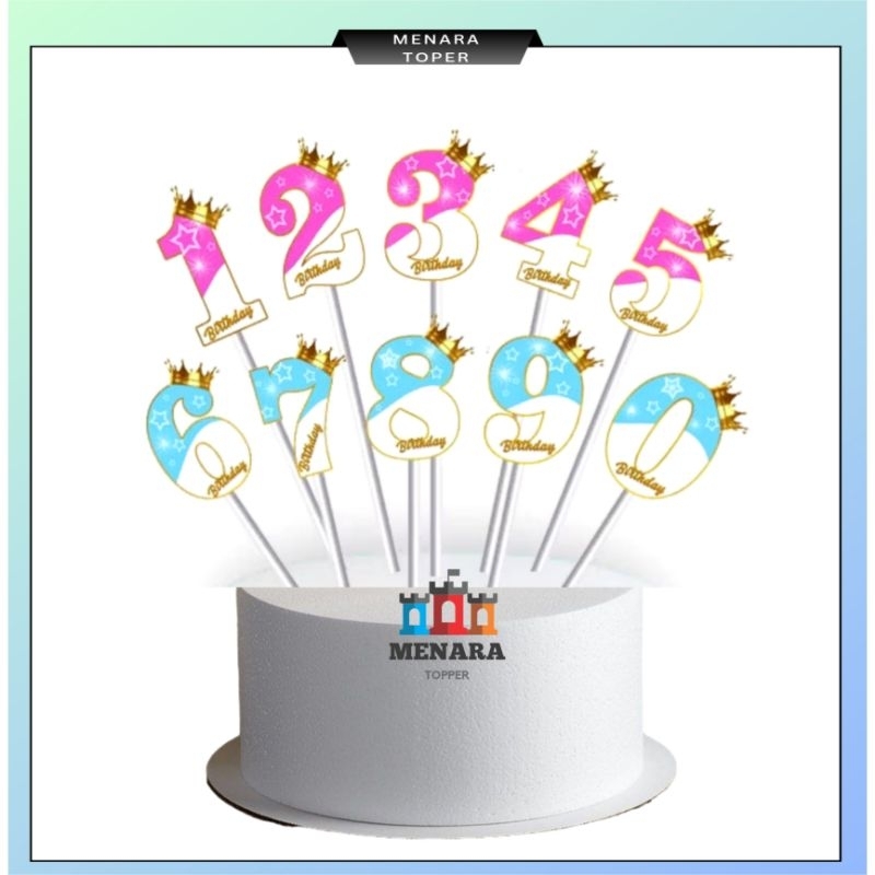 Jual toper angka / topper angka / hiasan kue | Shopee Indonesia