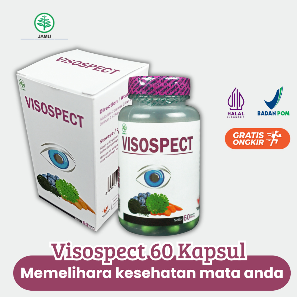 Jual Visospect Memelihara Kesehatan Mata | Obat Mata Herbal 50 Kapsul ...