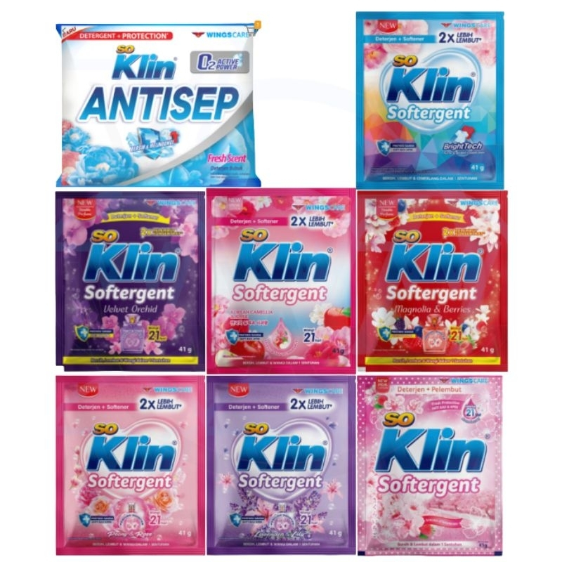 Jual ECER SOKLIN Softergent Sachet 41g | Detergent Bubuk | Pembersih ...