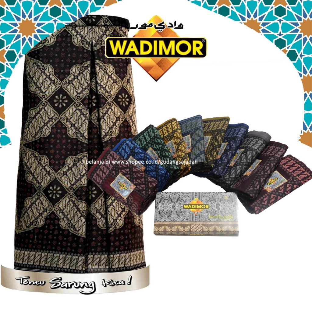 Sarung WADIMOR motif JAWA BATIK JOGYA Sarung Plakat Pria Terbaru Tradisonal Modern