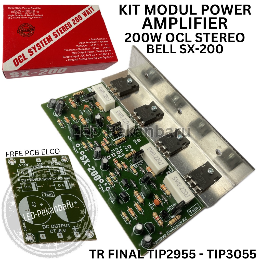 Jual KIT AUDIO MODUL POWER AMPLIFIER OCL 200W STEREO AMPLI RAKITAN