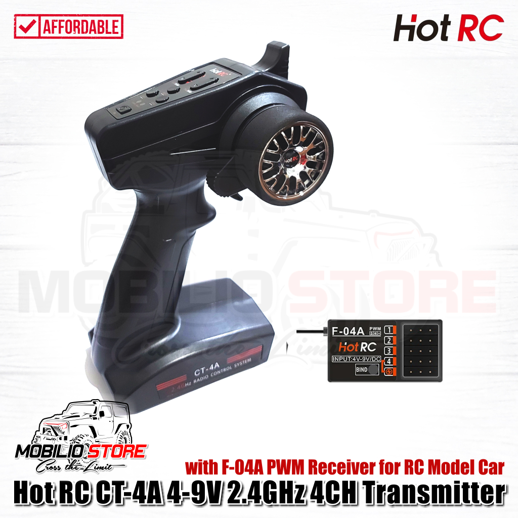 Jual HotRC CT-4A 4-9V 2.4GHz 4CH Transmitter with F-04A PWM Receiver RC ...
