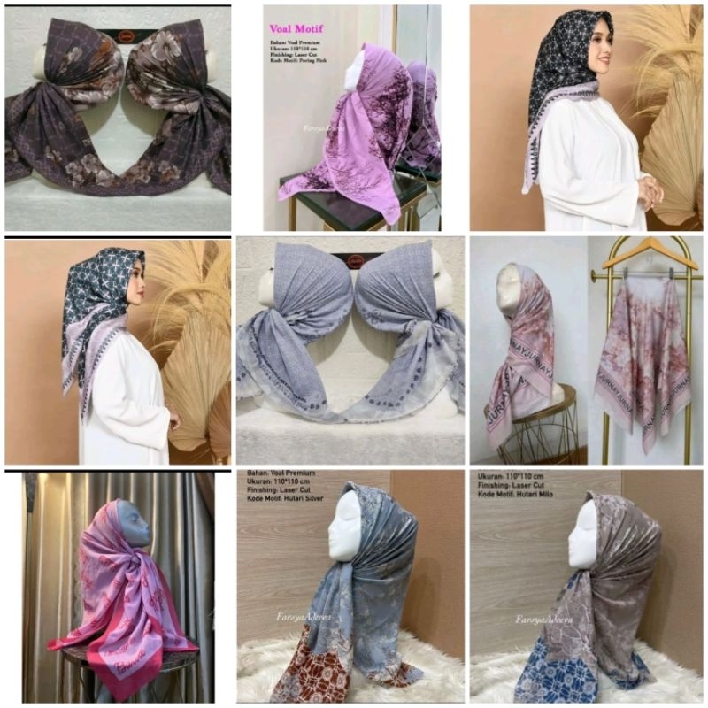 Jual ( KODE TM ) TEBUS MURAH HIJAB VOAL MOTIF | Shopee Indonesia