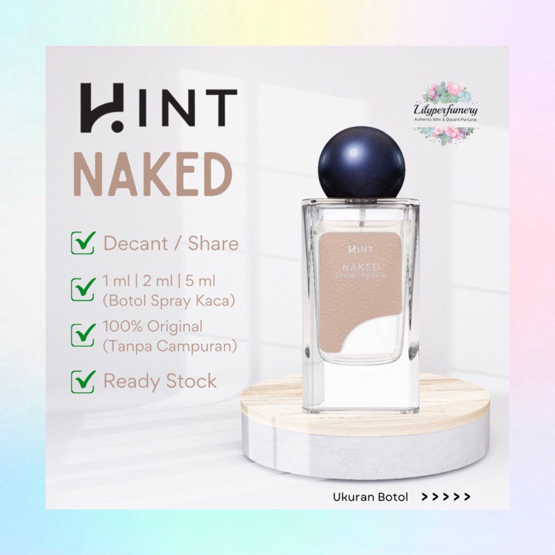 Jual Parfum Decant Share HINT OF YOU NAKED EDP 1 Ml 2 Ml 5 Ml Authentic Only Shopee