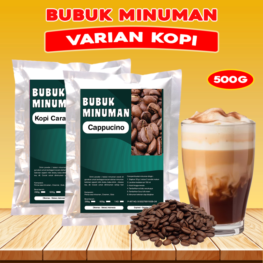 Jual BUBUK MINUMAN RASA 500G / SERBUK MINUMAN RASA KOPI / BUBUK MINUMAN ...