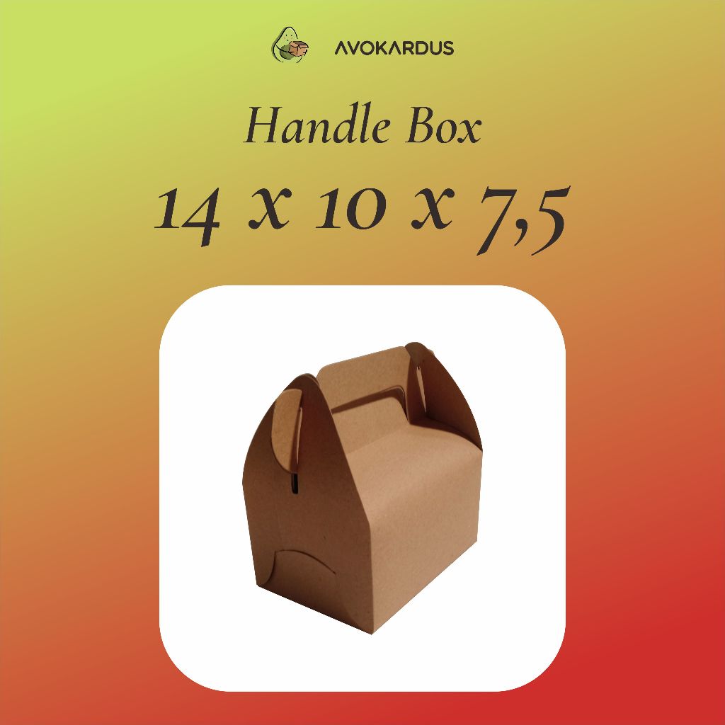 Jual Gable Box / Handle Box 14x10x7.5 Box Snack / Box Souvenir ...