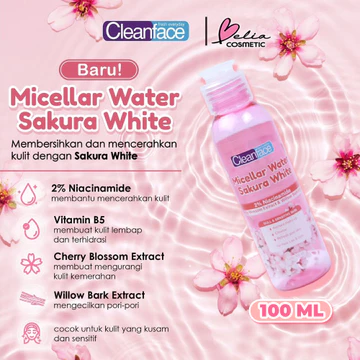 ❤ BELIA ❤ CLEAN FACE Micellar Water 100 Ml 250 Ml Micellar Water By Purbasari Pembersih Makeup