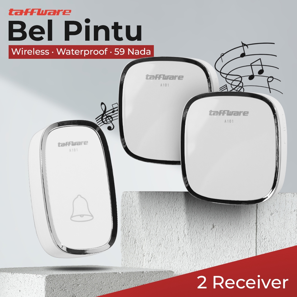 Jual Taffware A101 2 Bel Pintu Wireless Doorbells 36 Nada Reciver ...