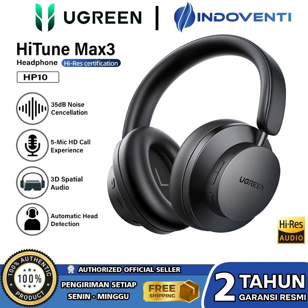 Jual UGREEN Hitune Max 3 Headphone Headset ANC Noise Cancelling