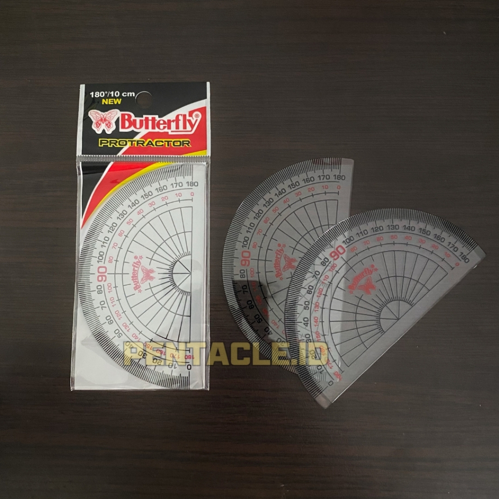 Jual Busur Butterfly 180 Derajat Penggaris Sudut Bentuk Setengah ...