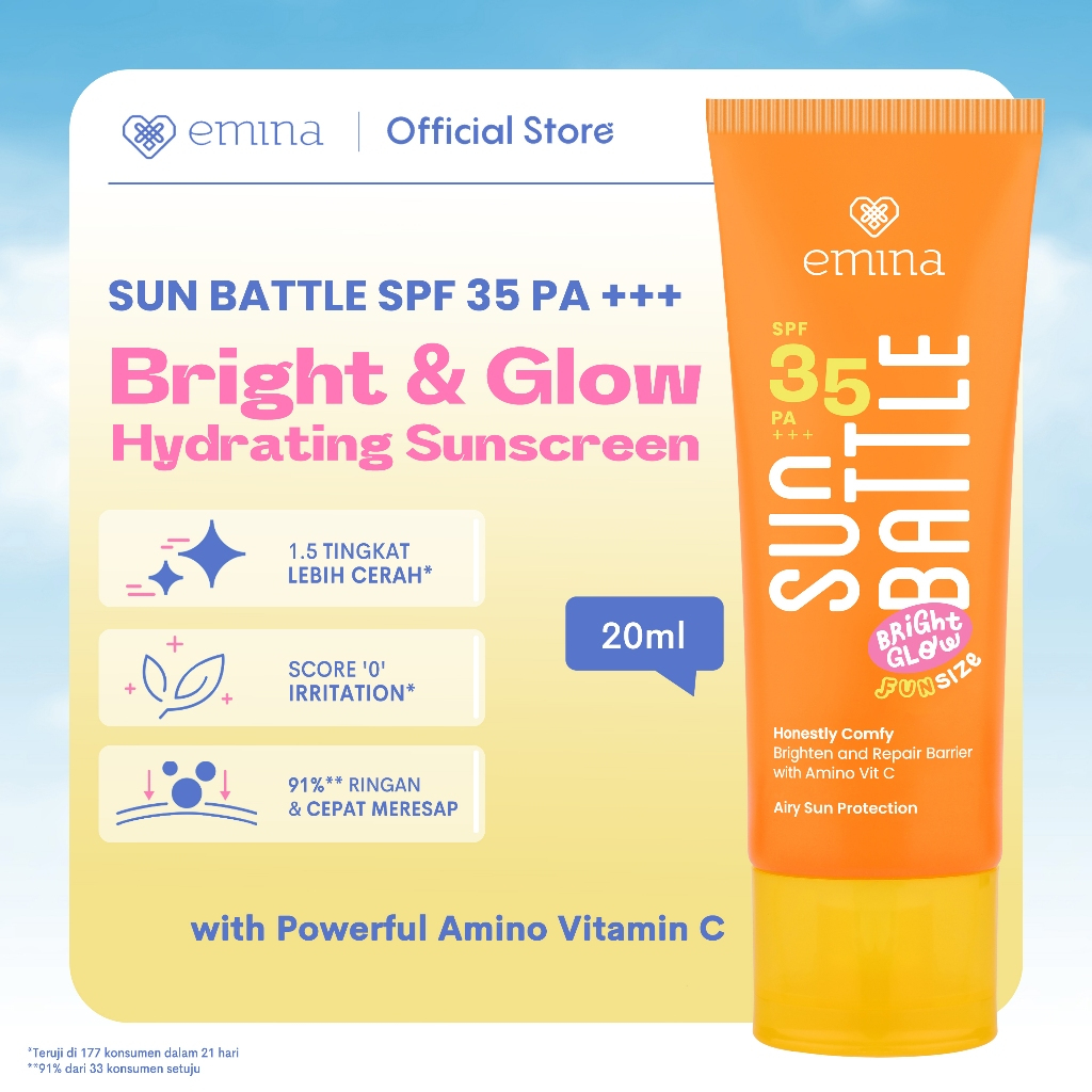 Jual [FUN SIZE ORANGE] EMINA SUN BATTLE SPF 35 PA+++ 20ml - NEW ...