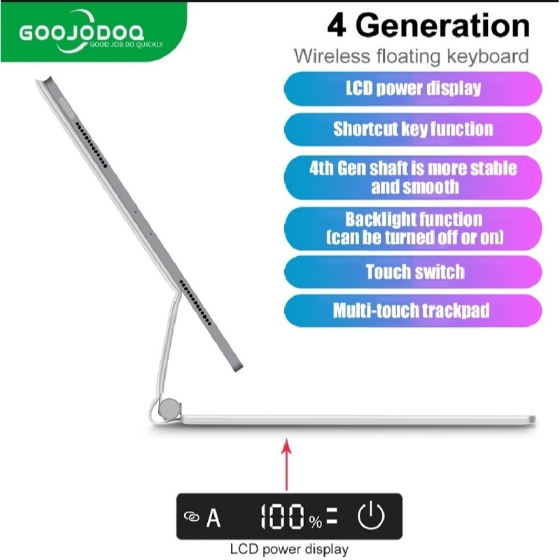 Goojodoq Gen Magic Keyboard for Ipad Air 4/5 Pro 11 10th Gen Mini  Case Wireless bluetooth Keyboard