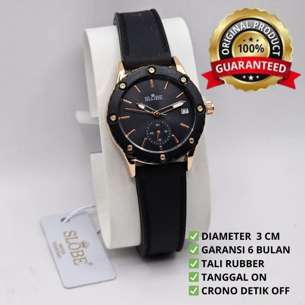 Jual ( BISA COD ) PROMO JAM TANGAN WANITA SLOBE TERBARU ANTI AIR MODE