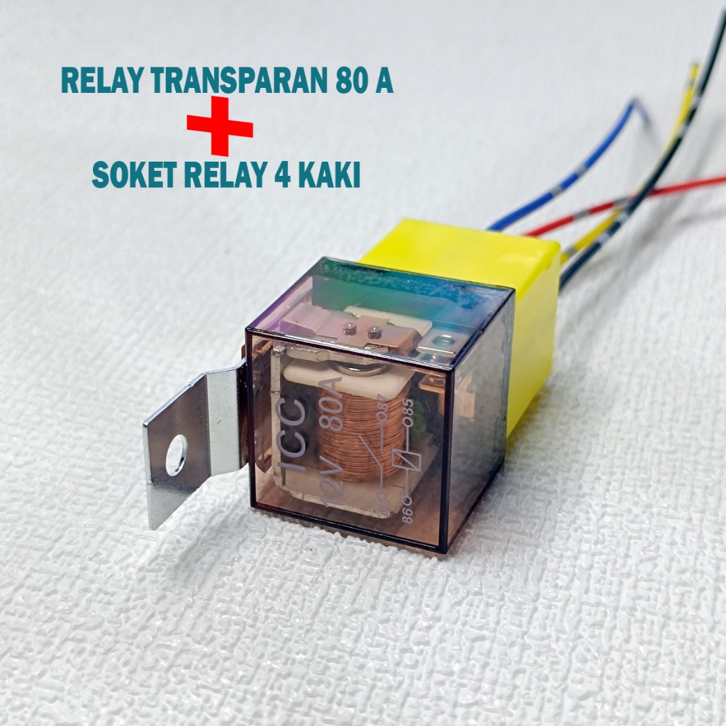 Jual 28modified - Paket Relay Transparan 4 Kaki 12V 80A & Soket Plastik ...
