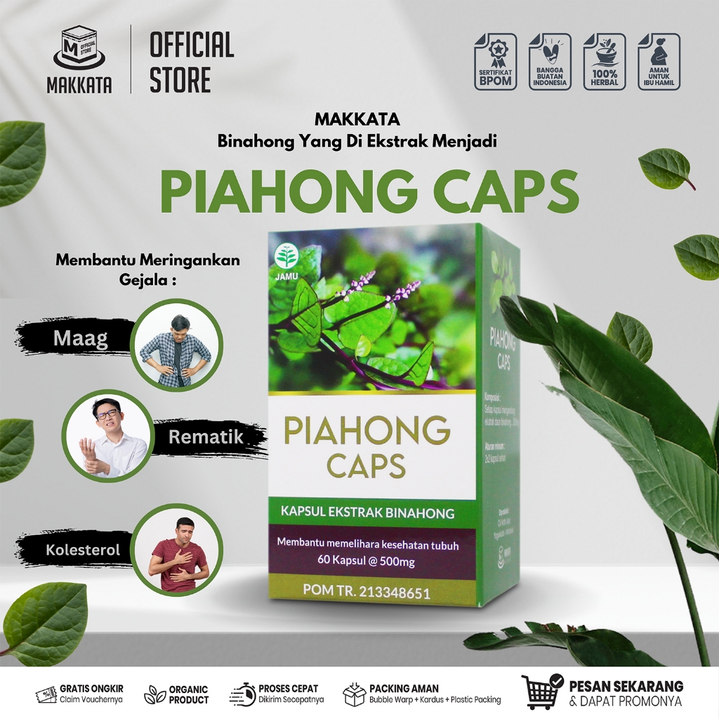 Jual MAKKATA Binahong Yang Di Ekstrak Menjadi Piahong Caps Meringankan ...
