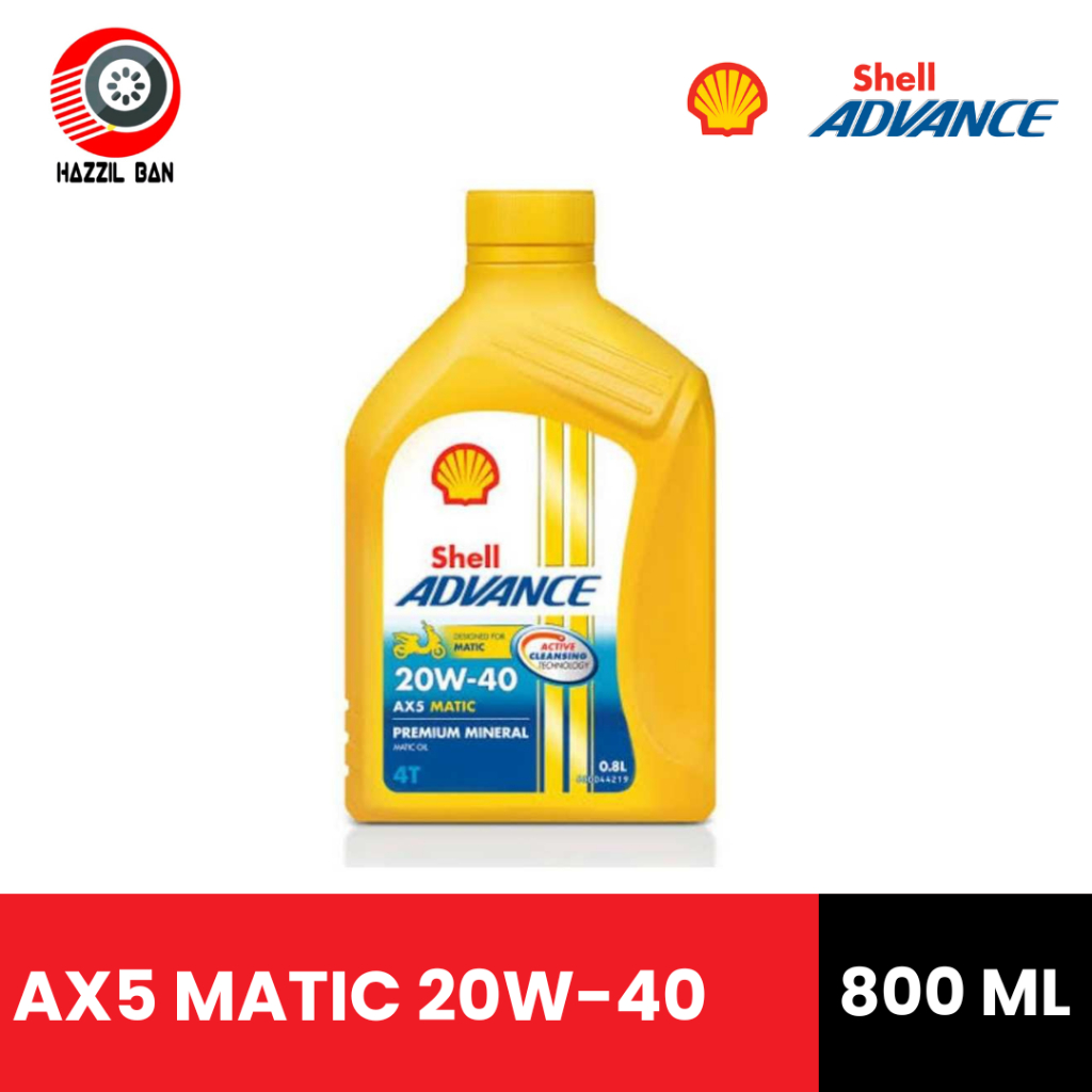 Jual Oli Motor Shell Advance AX5 Matic 20W40 / 10W30 (0.8L) | Shopee ...
