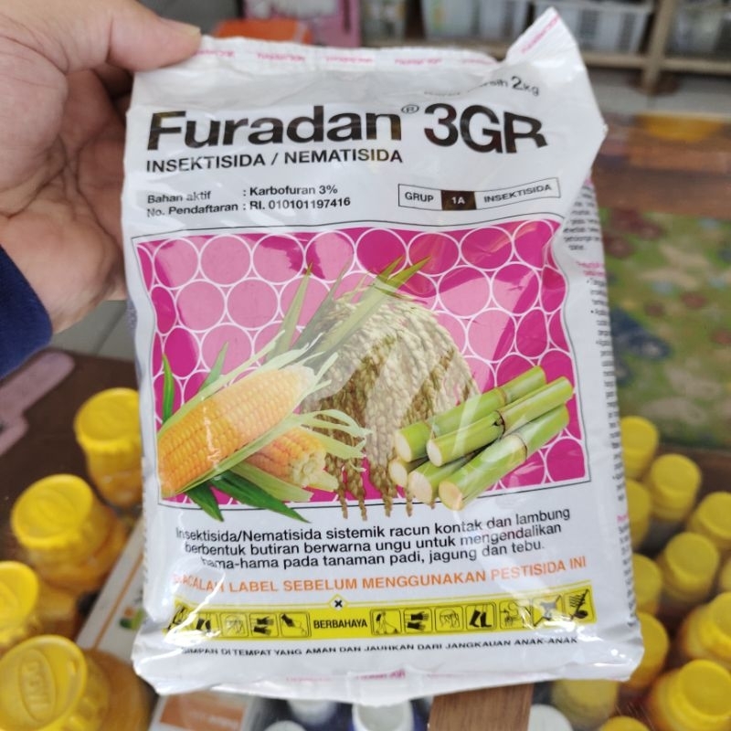 Jual Insektisida / Nematisida Furadan 3GR 2Kg Asli Original | Shopee ...