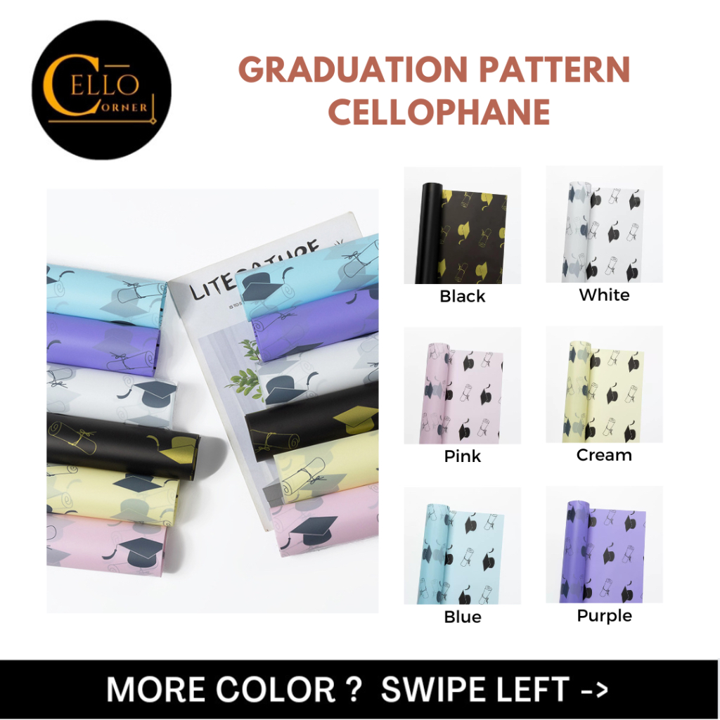Jual [20 Lembar] GRADUATION PATTERN CELLOPAHANE / CELLOPHANE WISUDA ...