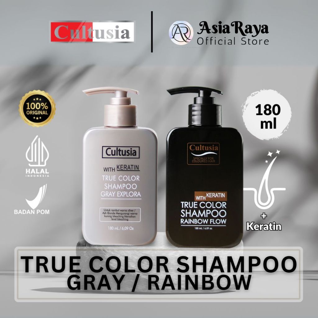 Jual ♡ Asia Raya ♡ CULTUSIA TRUE COLOR SHAMPOO WITH KERATIN 180ml ...