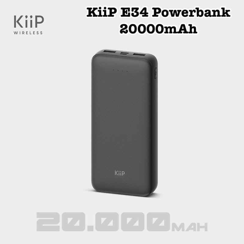 Jual KiiP E34 Powerbank 20000mAh Dual Output USB Dual input Micro Type ...