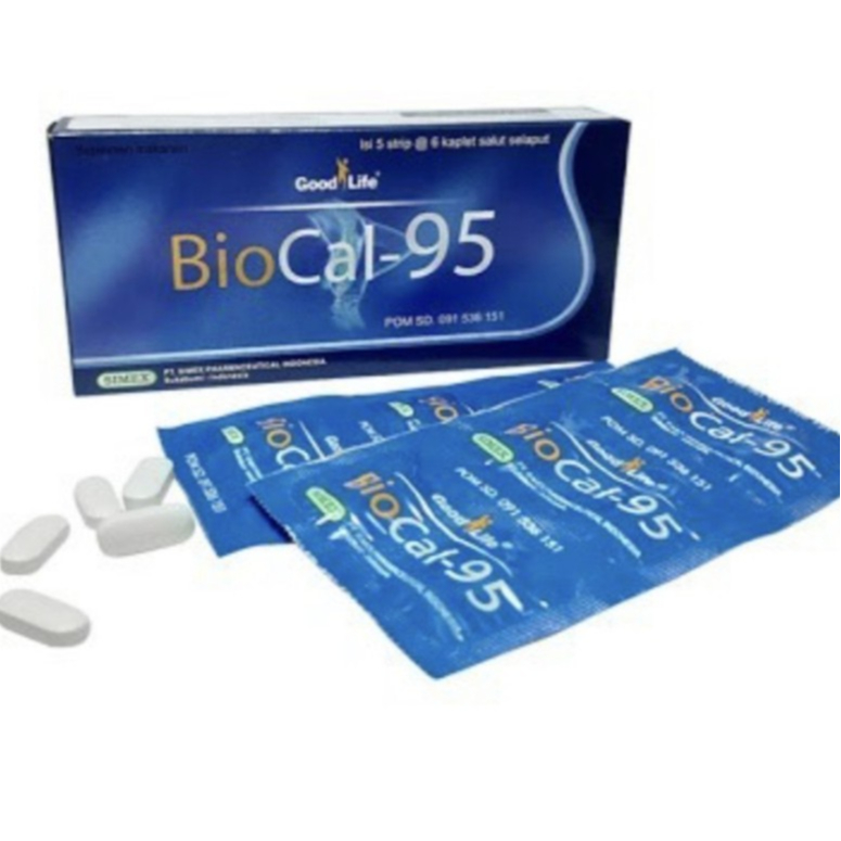 Jual Biocal 95 Strip 6 tablet | vitamin kalsium tulang | Shopee Indonesia