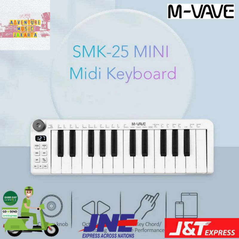 Jual M-VAVE SMK25 MINI Keyboard Midi Controller Portable M-VAVE SMK-25 ...