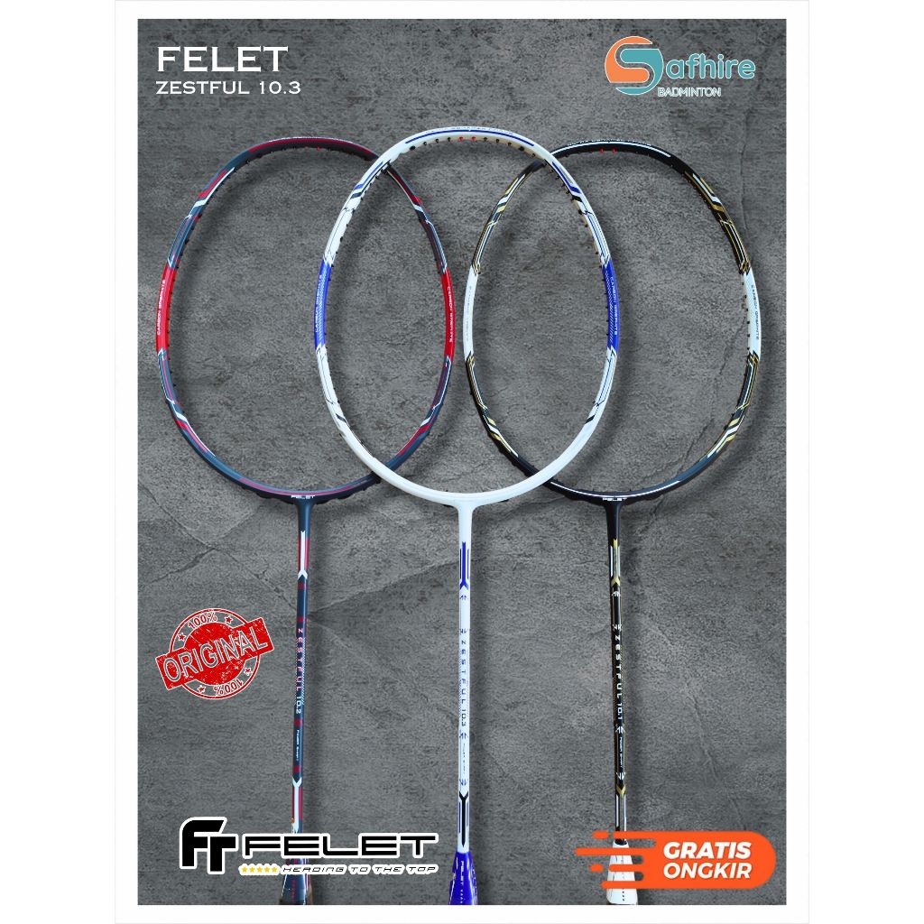 Jual Raket Badminton Felet Zestful 10.3 Original | Shopee Indonesia