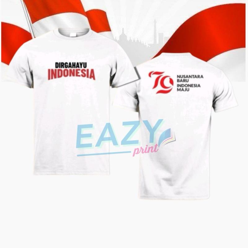 Jual TSHIRT BAJU DIRGAHAYU INDONESIA 79 TAHUN KAOS PANITIA LOMBA 17AN ...