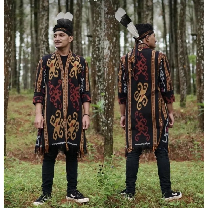 Jual OUTER RUMBAI KIMONO PRIA TENUN CUMI KALIMANTAN | Shopee Indonesia