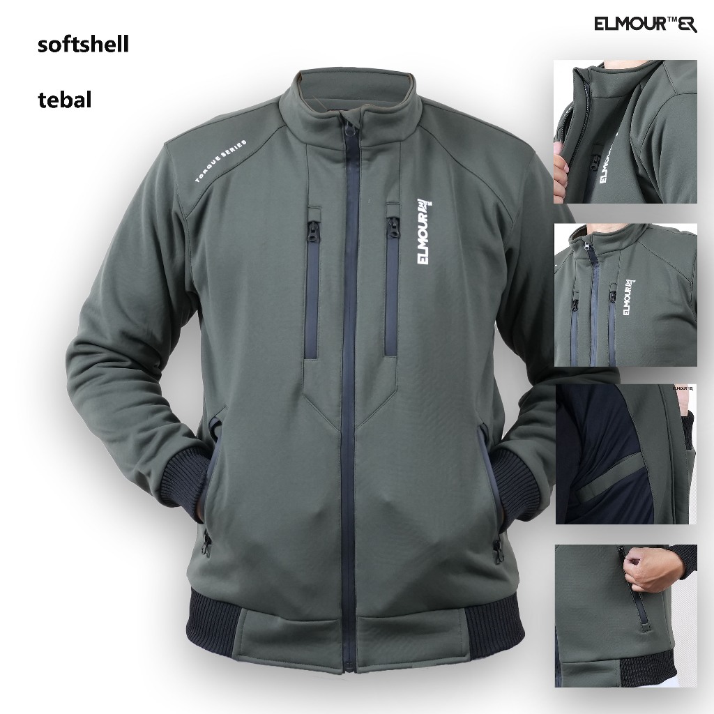 Jual Elmour Jaket Motor Windproof Torque Series Softshell Tahan Air Dan ...