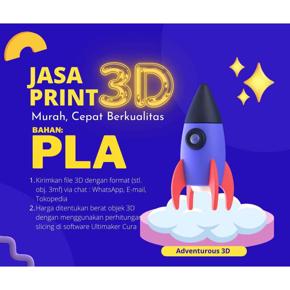 Jual JASA PRINT 3D BAHAN PLA MURAH DEPOK Shopee Indonesia