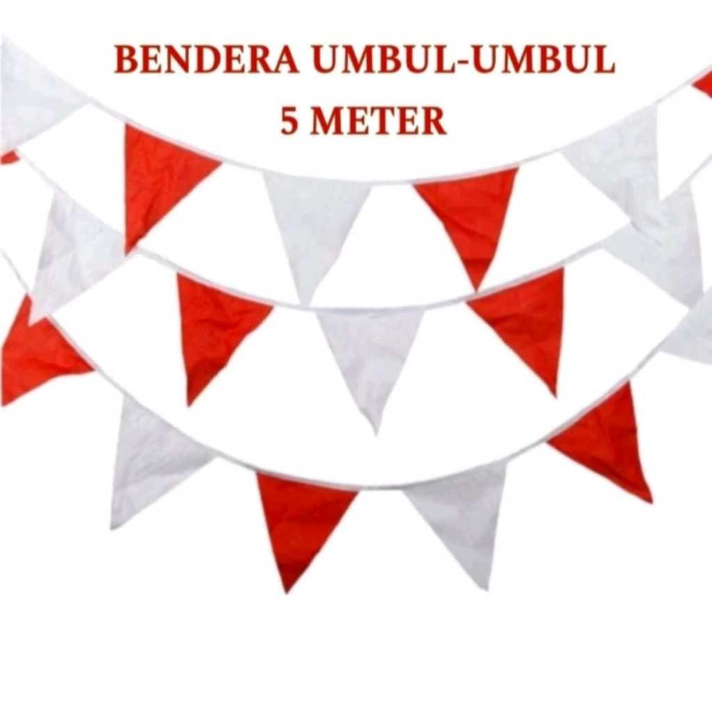 Jual Bendera Segitiga Renteng Rawis Merah Putih Dan Warna Warni 5 Meter Shopee Indonesia 4616