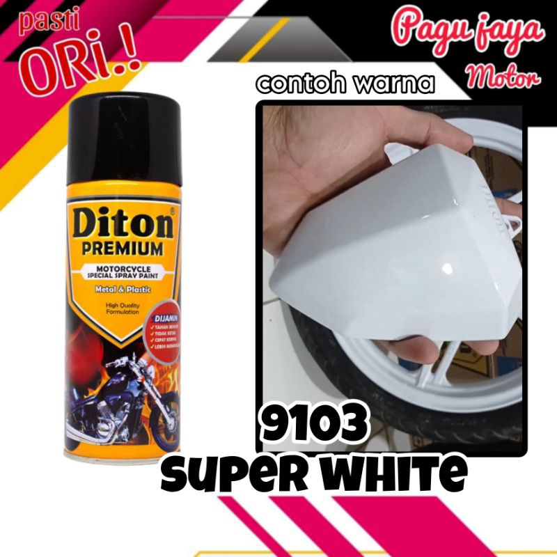 Jual DITON PREMIUM 9103 SUPER WHITE PUTIH GLOSS GLOSSY 400ml cat ...