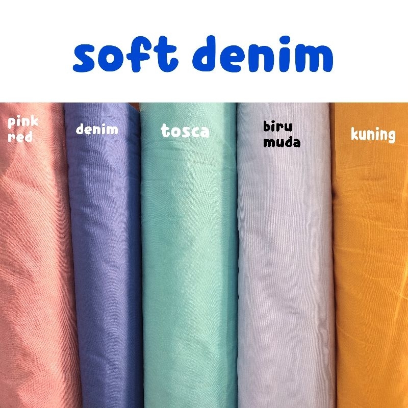 Jual kain soft denim chambray | Shopee Indonesia
