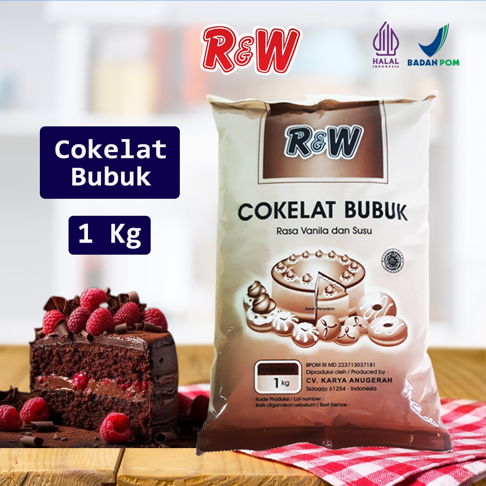 Jual R&W Rajawali Cokelat Bubuk Cocoa Powder Rasa Vanila Susu 1 Kg ...