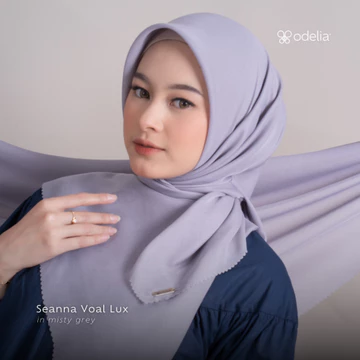 Odelia Seanna Voal Lux L Hijab Segiempat I Segiempat Polos Lasercut