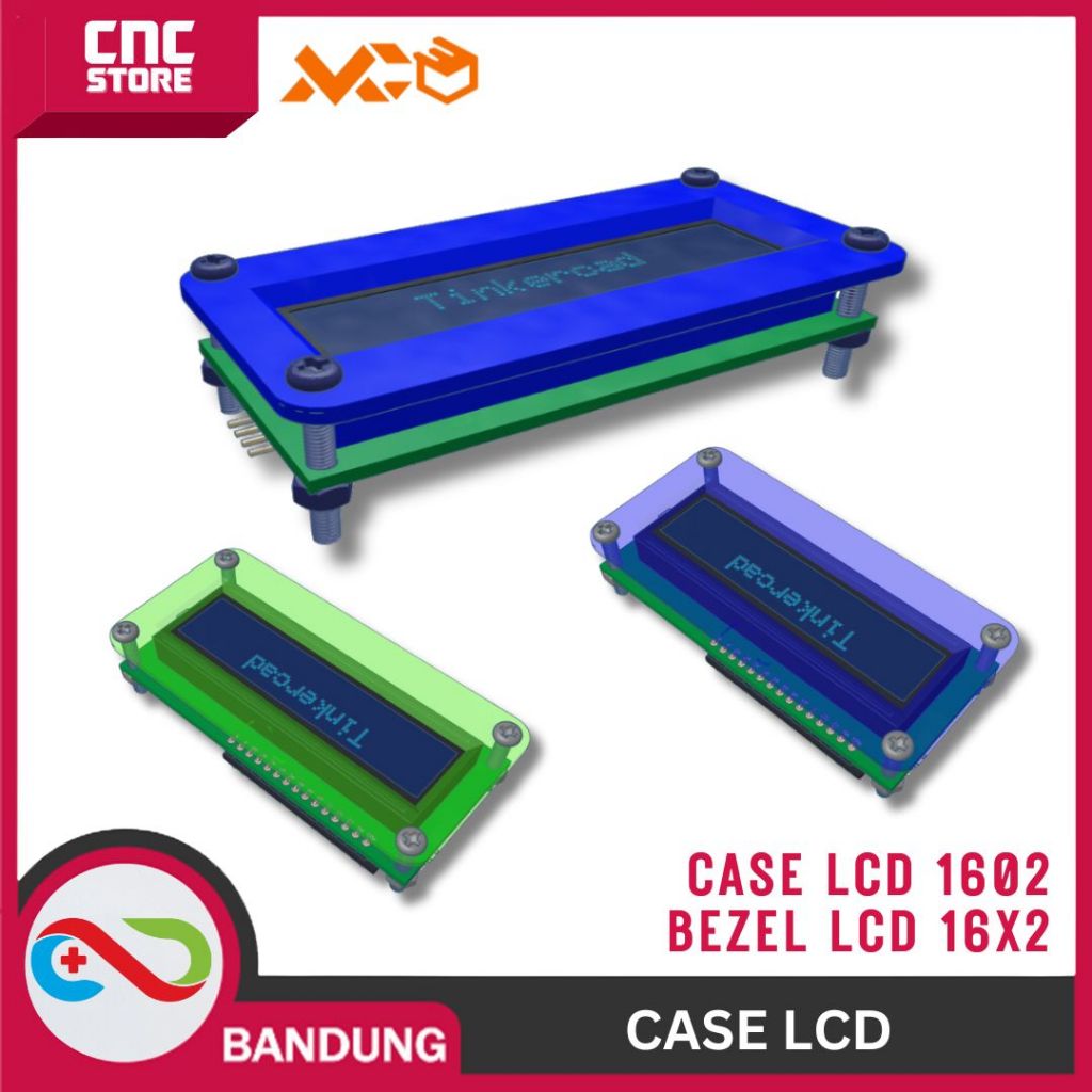 Jual CASE LCD 16X2 FRAME LCD 16X2 3D CASING LCD 16O2 1602A PLA+ SOLID ...
