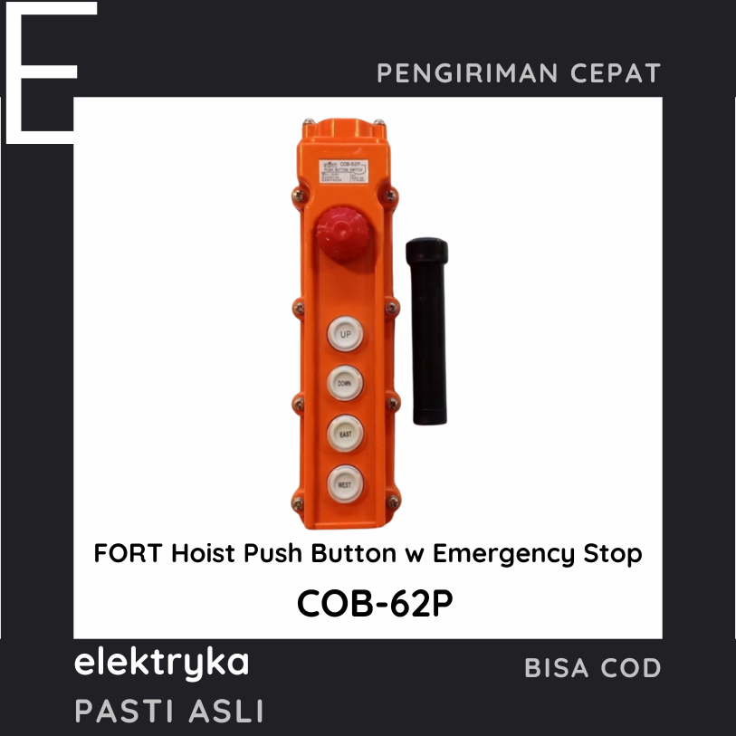 Jual FORT Hoist Push Button with Emergency Stop 4 Tombol 5A COB-62P ...