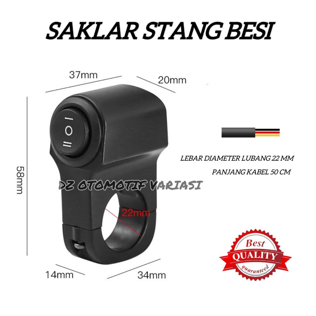 Jual Saklar On Off Stang 3 Fungsi / 3 Mode Bahan Full Besi Untuk Semua ...