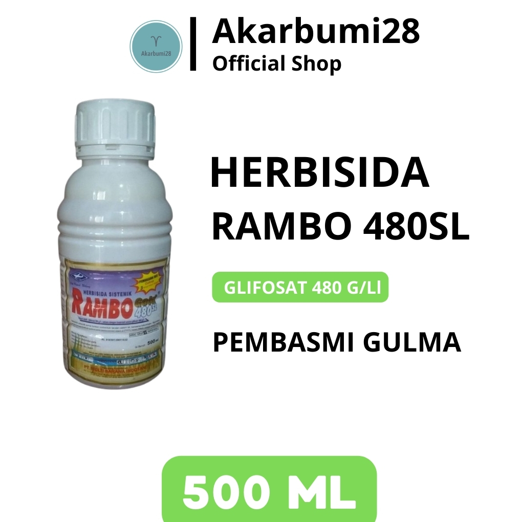 Jual HERBISIDA RAMBO GOLD 480 SL 500 ML PEMBASMI RUMTU & GULMA | Shopee ...