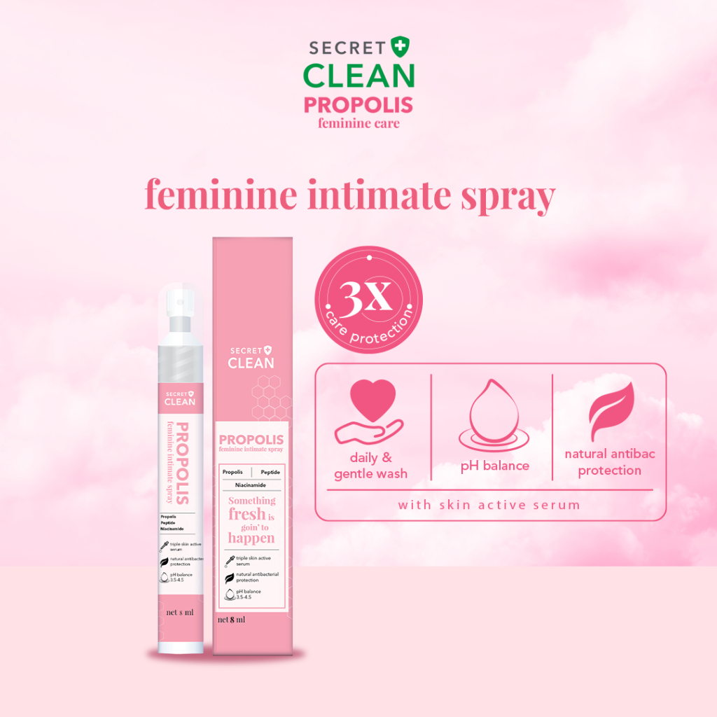 Jual Secret Clean Propolis Feminine Intimate Spray 8ml / Pembersih Area ...