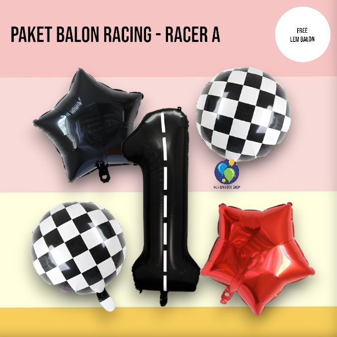 Jual Paket Balon Racing Car Angka / Set Dekorasi Ulang Tahun Anak ...