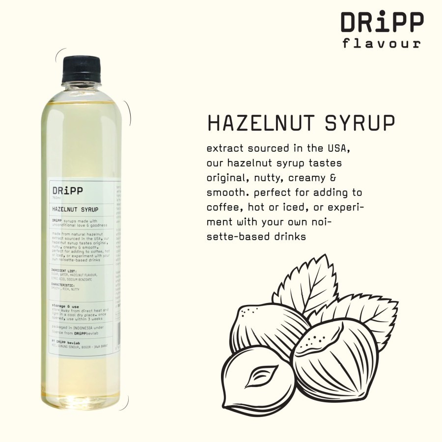 Jual Dripp Syrup Hazelnut 760 ML - Rasa Hazelnut 760 ML | Shopee Indonesia